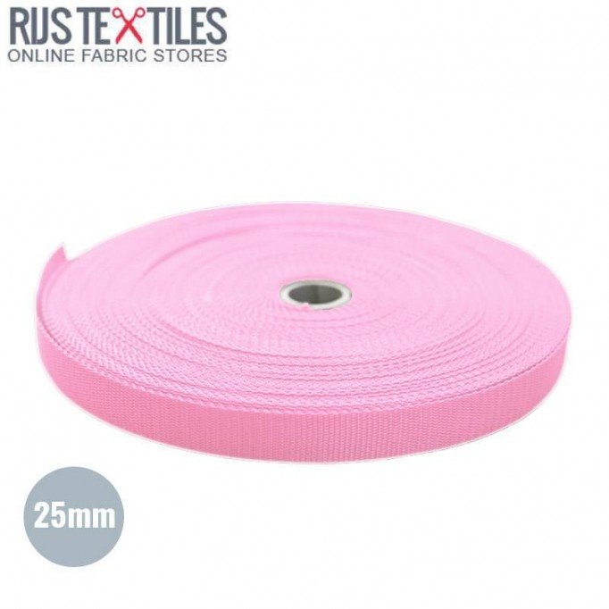 Nastro In Polipropilene Rosa 25mm (Al Metro) - (Nastro Cintura)