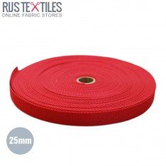 Nastro In Polipropilene Rosso 25mm (Al Metro)