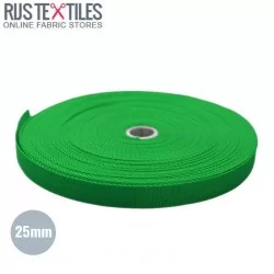 Polypropylene Webbing Green 25mm (Per Meter)