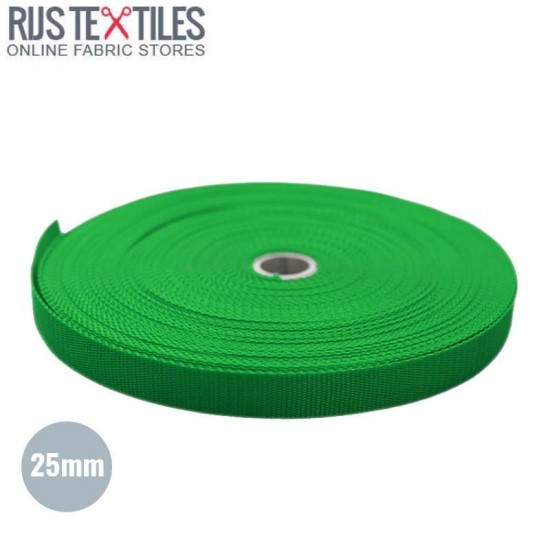 Sangle Polypropylene Vert 25mm (au Mètre) Sangle Polypropylene Vert 25mm (au Mètre)