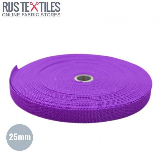 Gurtband Polypropylen Violett 25mm (Meterware) - (Gurtband)