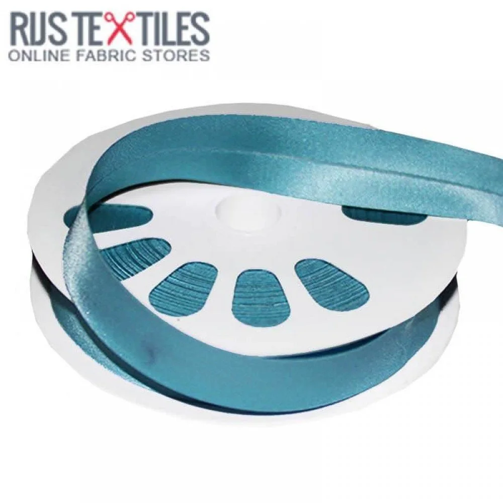 Satin Bias Binding Aqua 20mm Satin Bias Binding Aqua 20mm - (Ribbons )