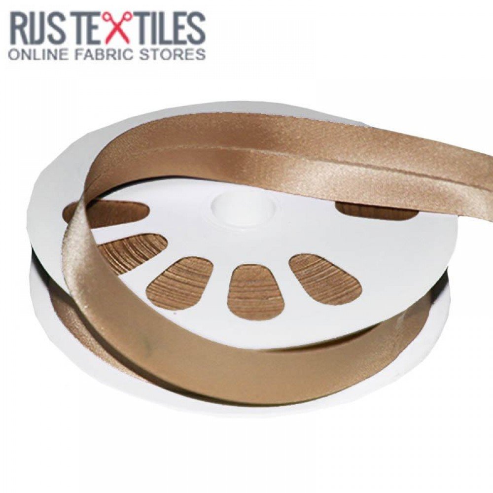 Biaisband Satijn Beige 20mm