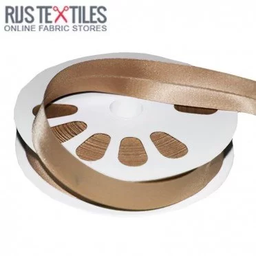Satin Bias Binding Beige 20mm - (Ribbons )