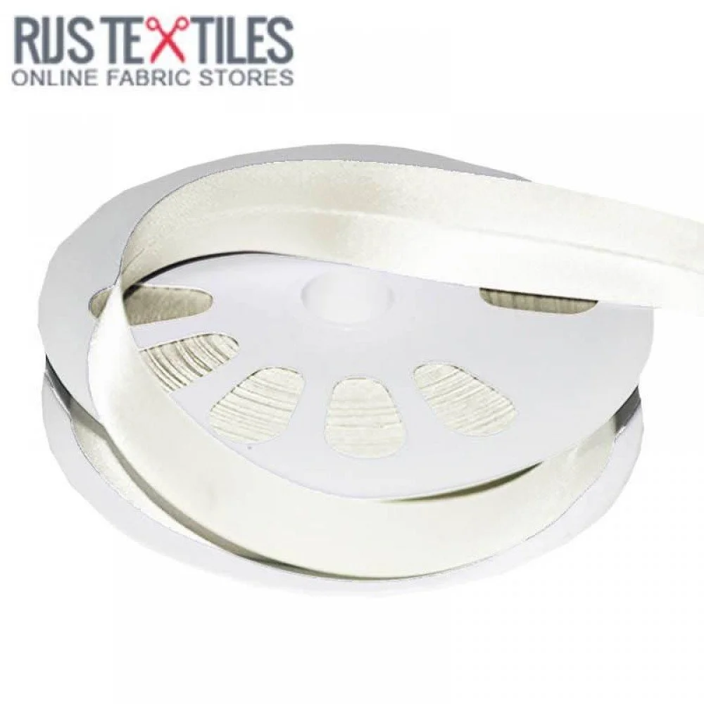 Satin Bias Binding Off White 20mm