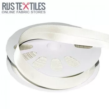 Biais Plié En Satin Écru 20mm Biais Plié En Satin Écru 20mm
