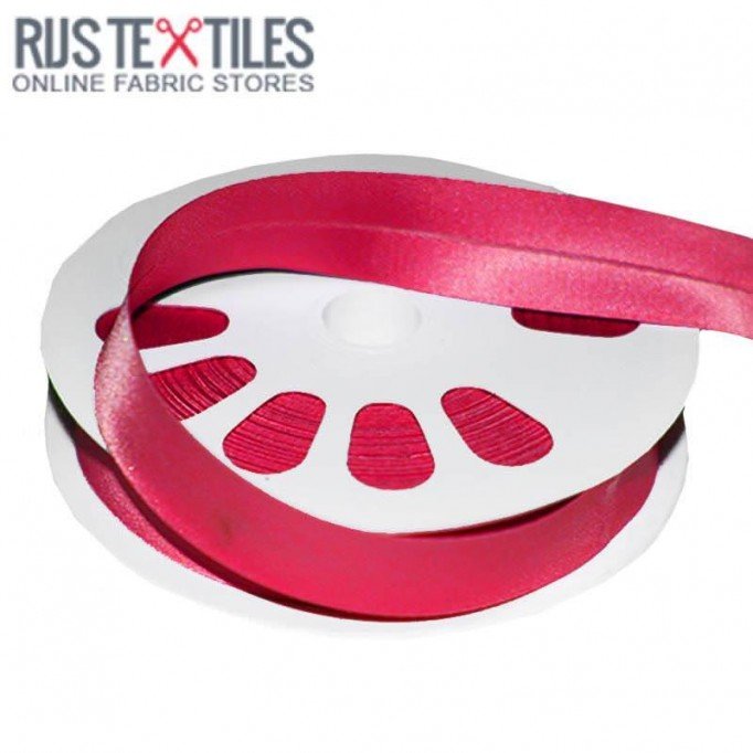 Satin Schrägband Fuchsia 20mm - (Bänder & Borten)