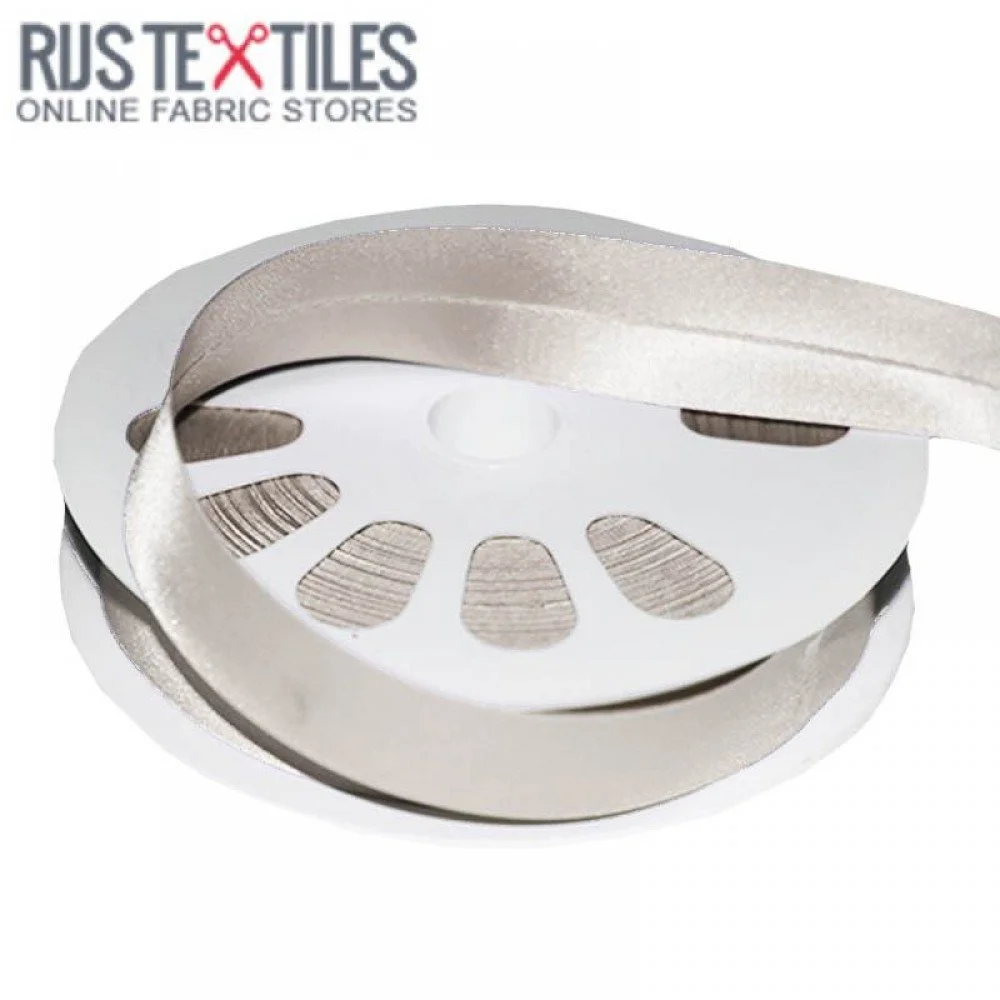 Satin Bias Binding Light Grey 20mm