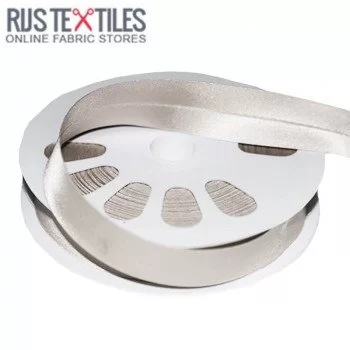 Biais Plié En Satin Gris Clair 20mm Biais Plié En Satin Gris Clair 20mm