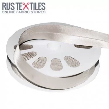 Satin Bias Binding Light Grey 20mm - (Ribbons )