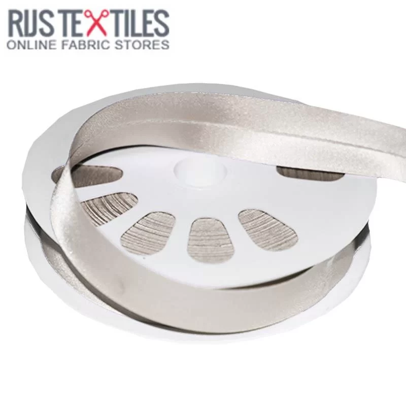 Biaisband Satijn Licht Grijs 20mm