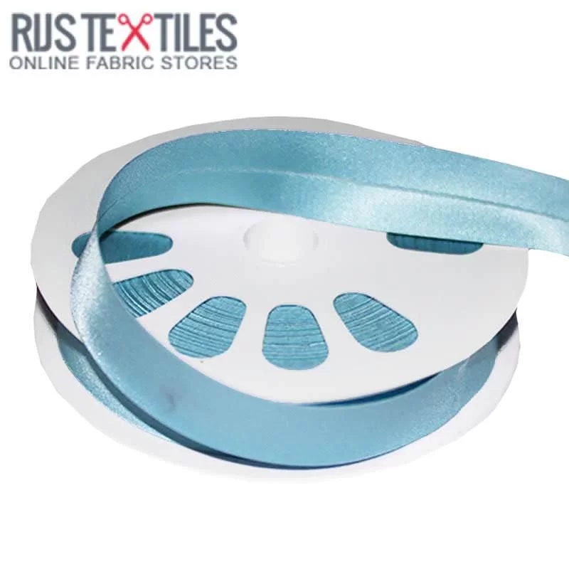 Biaisband Satijn Licht Blauw 20mm