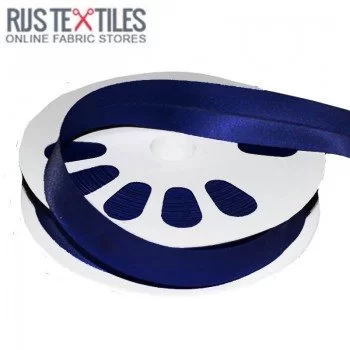 Biais Plié En Satin Marine 20mm Biais Plié En Satin Marine 20mm