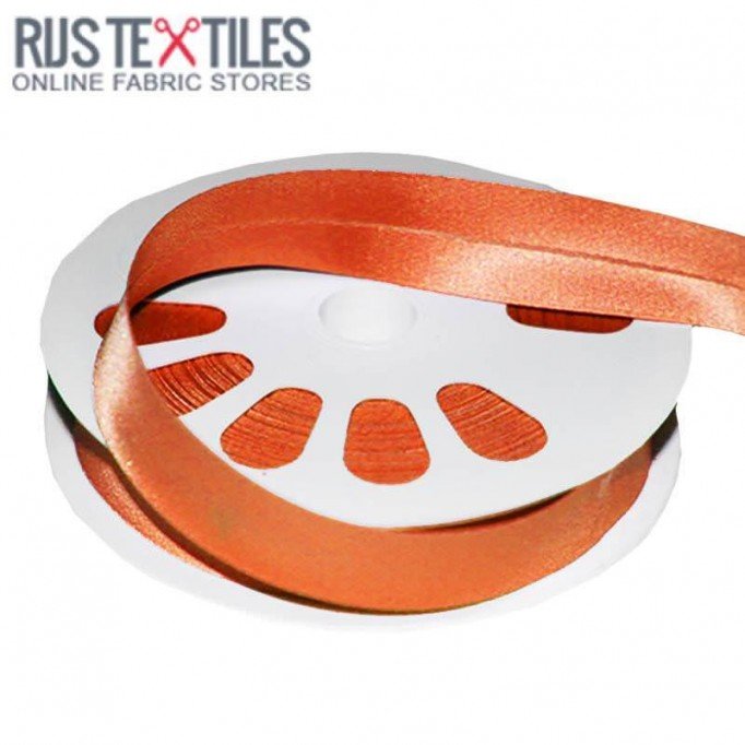 Satin Schrägband Orange 20mm - (Bänder & Borten)