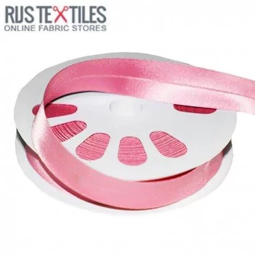 Satin Schrägband Rosa 20mm - (Bänder & Borten)