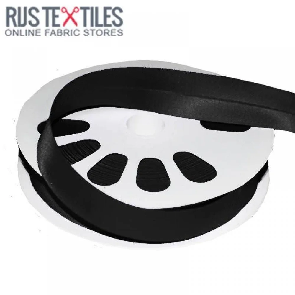 Satin Bias Binding Black 20mm