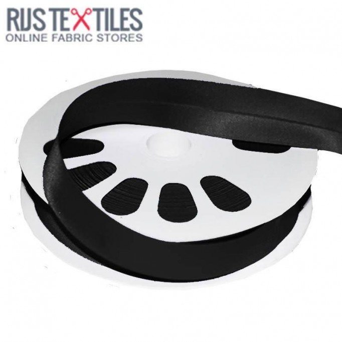 Nastri In Sbieco Di Raso Nero 20mm - (Nastri)