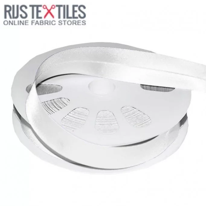 Biais Plié En Satin Blanc 20mm - (Rubans)