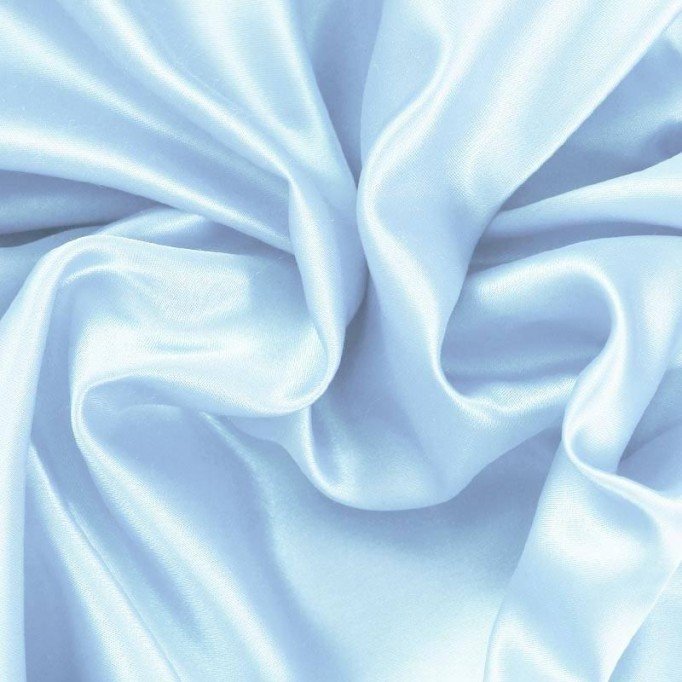 Tissu Satin Bleu Clair - (Tissu Satin)