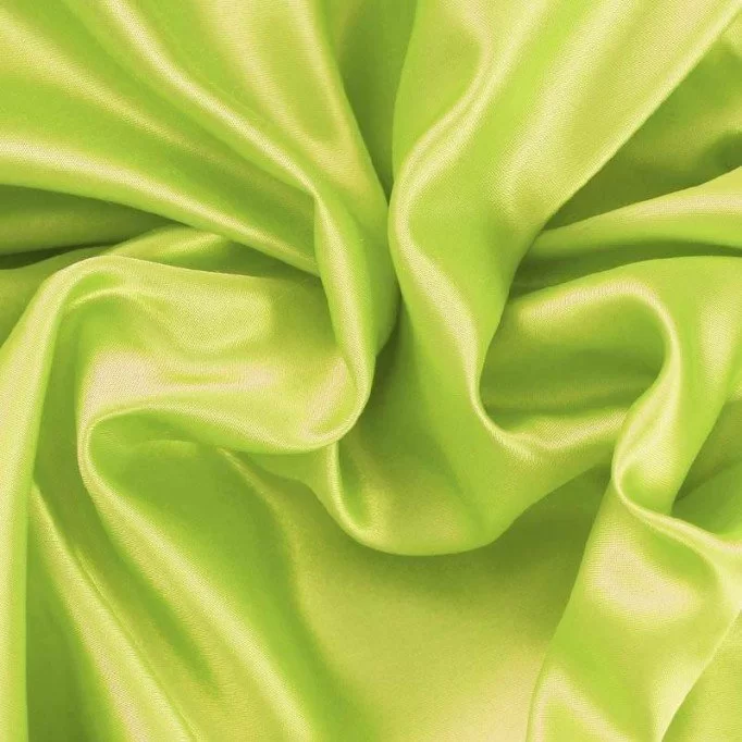 Satin Stoff Lemongrün - (Satin Stoffe)