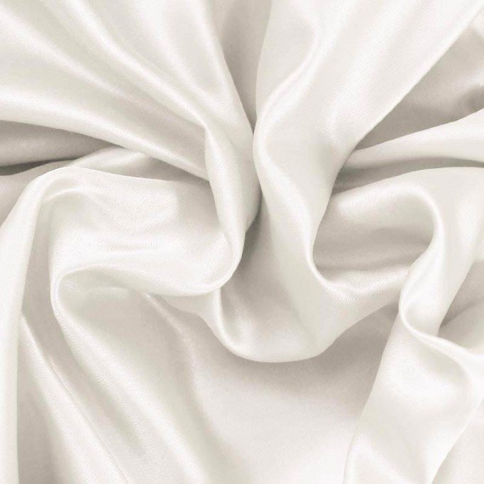 Tissu Satin Écru - (Tissu Satin)
