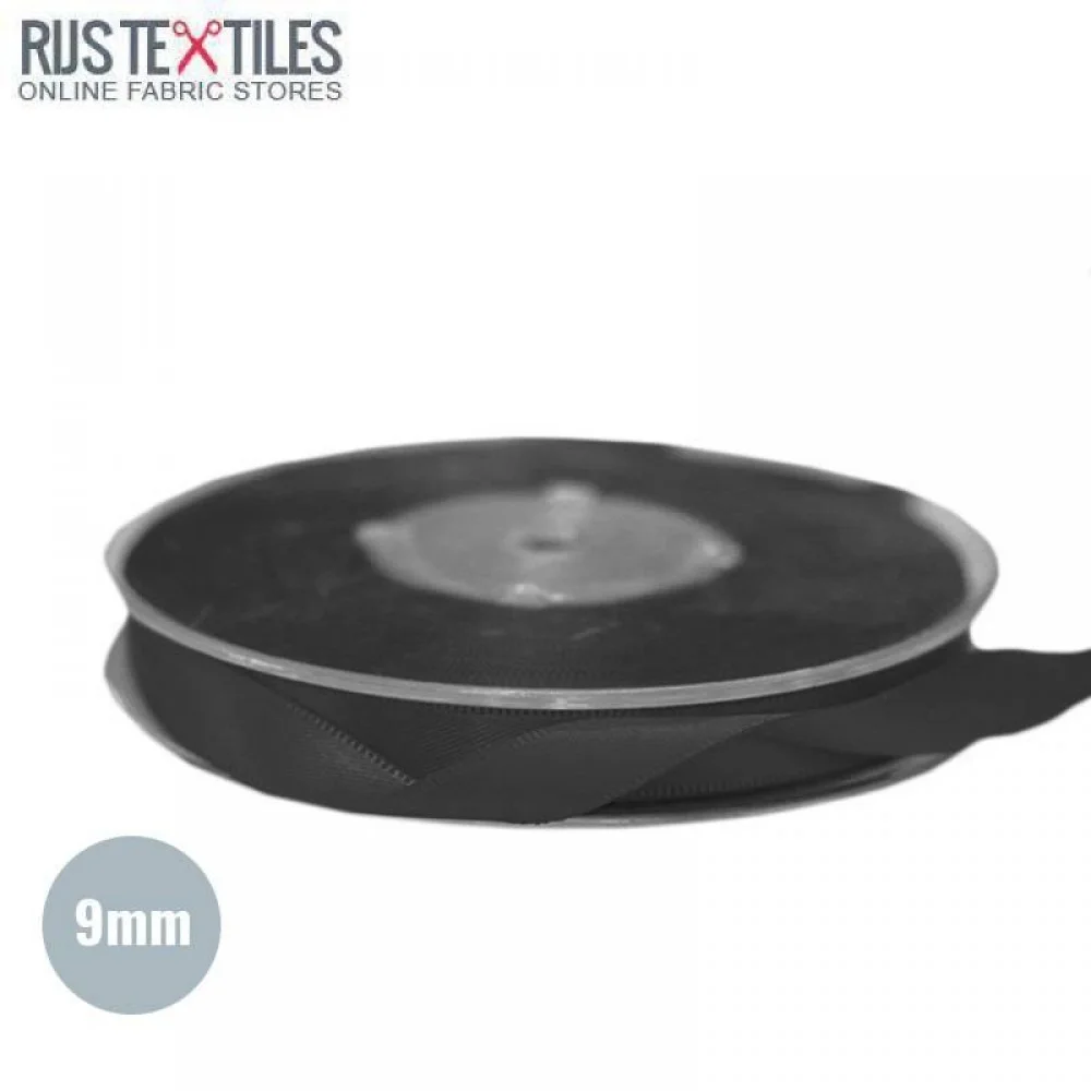 Satin Ribbon 9mm Black Satin Ribbon 9mm Black