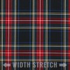 Schotse Ruit Stof Stretch Black Stuwart