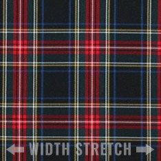 Schottenkaro Stoff Stretch Black Stuwart