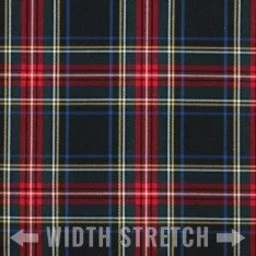 Schotse Ruit Stof Stretch Black Stuwart Schotse Ruit Stof Stretch Black Stuwart