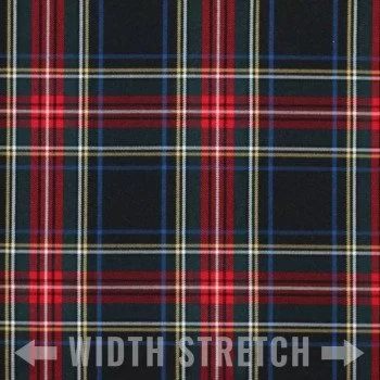 Schotse Ruit Stof Stretch Black Stuwart Schotse Ruit Stof Stretch Black Stuwart