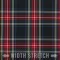 Scottish Tartan Fabric Stretch Black Stuwart - (Scottish Tartans Fabric)