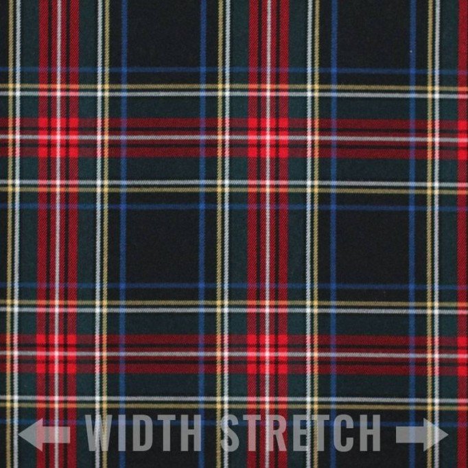 Schottenkaro Stoff Stretch Black Stuwart - (Schottenkaro Stoffe)