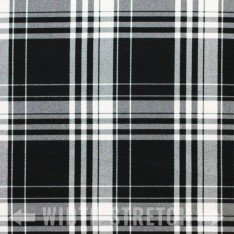Tkanina Szkocka Kratę Rozciągliwa (Tartan) Menzies Black
