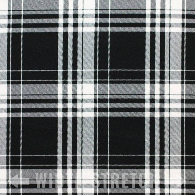Tessuto Scozzesi Stretch Menzies Black - (Tessuti Scozzesi)