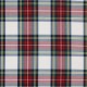 Scottish Tartan Fabric White Stuwart Scottish Tartan Fabric White Stuwart