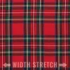 Schotse Ruit Stof Stretch Red Stuwart