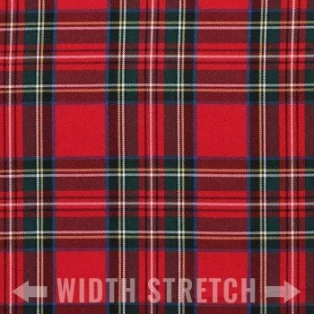 Schotse Ruit Stof Stretch Red Stuwart Schotse Ruit Stof Stretch Red Stuwart