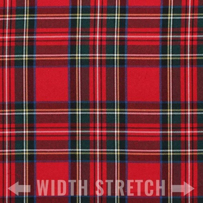 Schotse Ruit Stof Stretch Red Stuwart - (Schotse Ruiten Stoffen)
