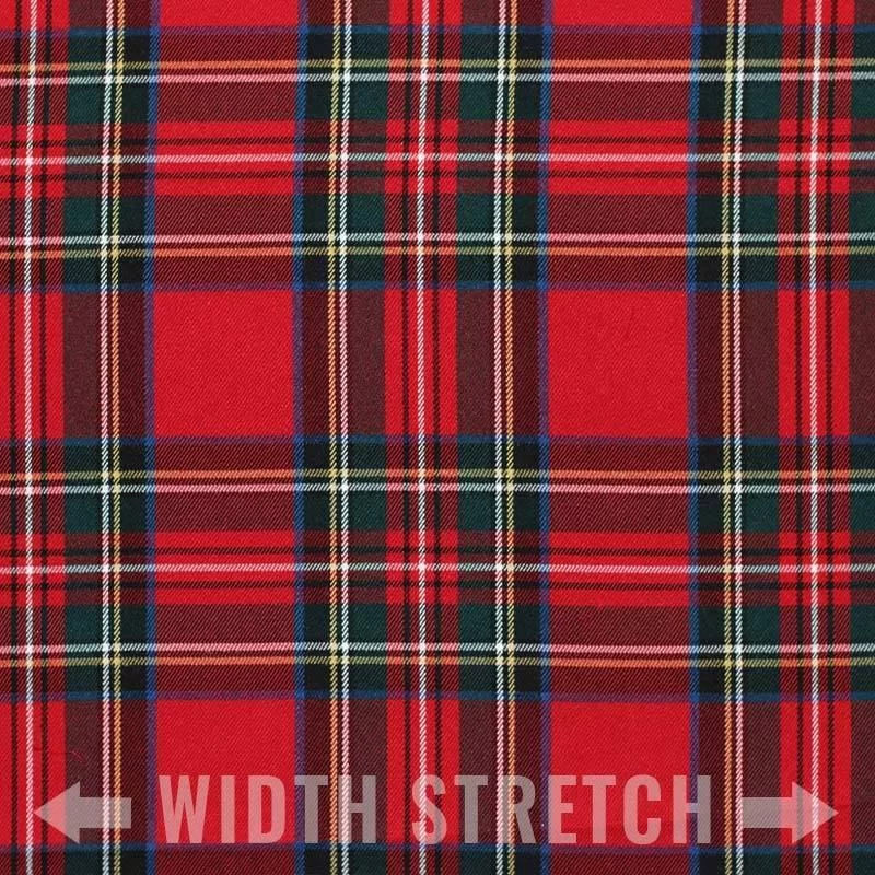Schotse Ruit Stof Stretch Red Stuwart