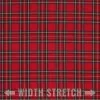 Scottish Tartan Fabric Stretch Small Red Stuwart