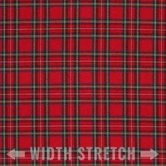 Schotse Ruit Stof Stretch Klein Red Stuwart Schotse Ruit Stof Stretch Klein Red Stuwart