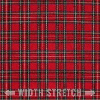 Skotskternet Stof Stretch Lille Red Stuwart