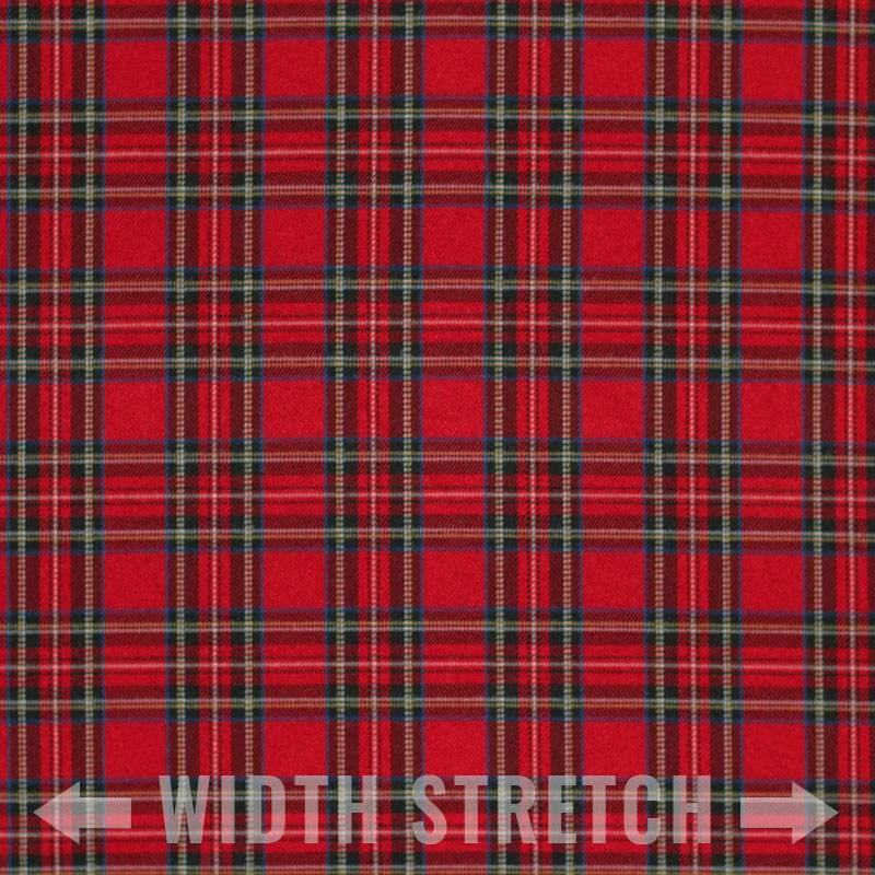 Schotse Ruit Stof Stretch Klein Red Stuwart