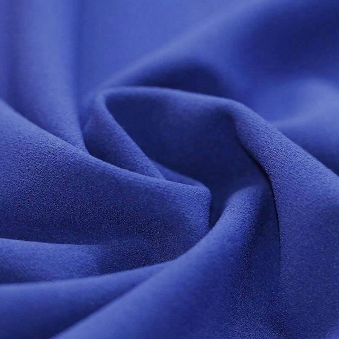 Tissu Jersey Scuba Crêpe Cobalt Clair - (Tissus Jersey)