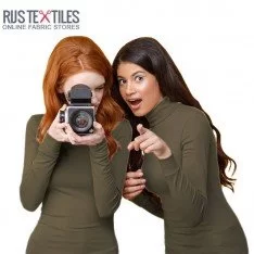 Tissu Jersey Scuba Crêpe Olive