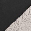 Wildlederimitat Lamm Stoff Schwarz - (Modestoffe)