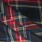 Scottish Tartan Fabric Stretch Black Stuwart - (Scottish Tartans Fabric)