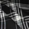 Skotskternet Stof Stretch Menzies Black - (Skotskternet Stof)