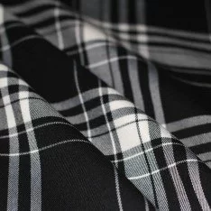 Tissu Tartan Écossais Stretch Menzies Black Tissu Tartan Écossais Stretch Menzies Black