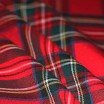 Schotse Ruit Stof Stretch Red Stuwart - (Schotse Ruiten Stoffen)